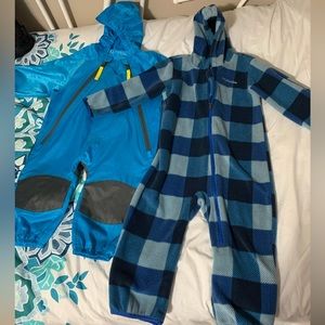 Columbia fleece bunting and cloudveil splashsuit bundle